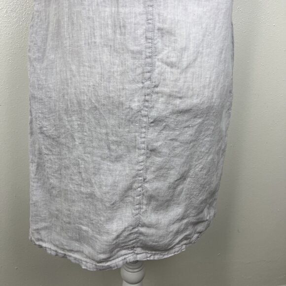 C&C California Linen Shirt Dress Women Small Short Sleeve Button Up Collared - Picture 14 of 14